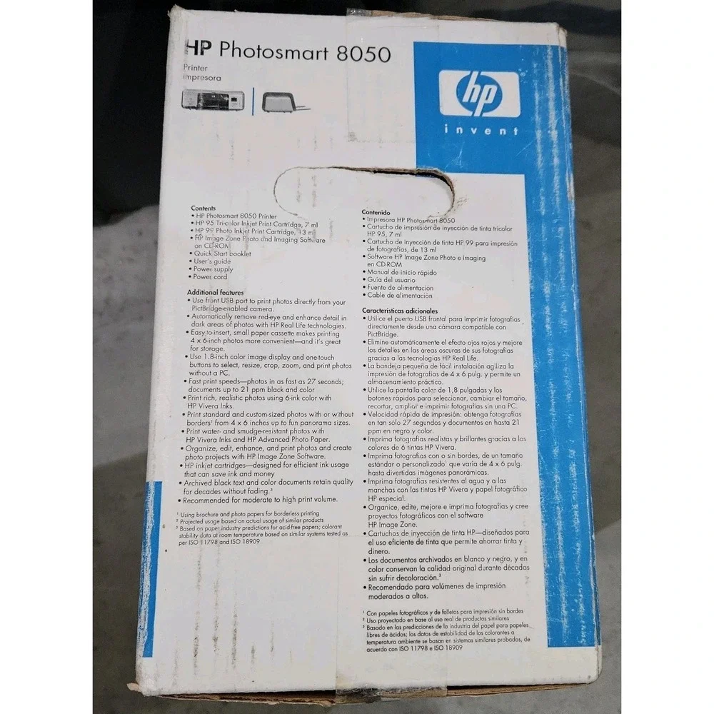 HP Photosmart 8050 Digital Photo Inkjet Printer